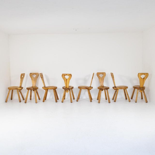Pine Chairs, 1970s, Set of 8 For Sale - Image 12 of 12