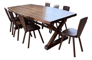 Table and Chairs Set by Malmvall, 1950s, Set of 9