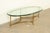 LaBarge Hollywood Regency Brass and Glass Hooved Feet Cocktail Table, Circa 1960s For Sale - Image 12 of 12