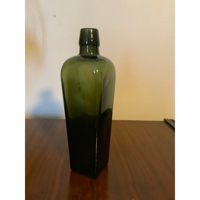 Glass Rare Small Sized Antique Dutch Case Gin Tapered Bottle - Circa 1880 For Sale - Image 7 of 7