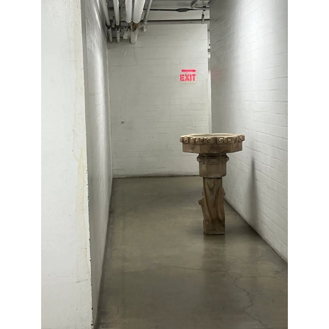 Brutalist 1980s Brutalist 3-Tiered Pedestal Concrete Fountain or Planter - Supellex For Sale - Image 3 of 13