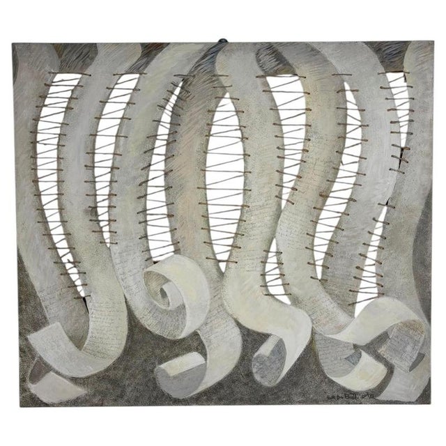 Isa Di Battista Gorini, Abstract Composition, 1990s, Painting on Canvas For Sale - Image 6 of 6