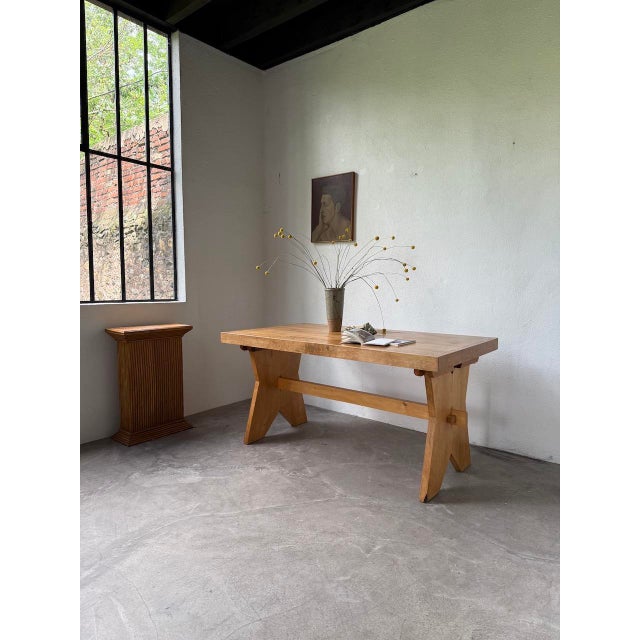 1950s Beech Mountain Furniture Table, 1950s For Sale - Image 5 of 18