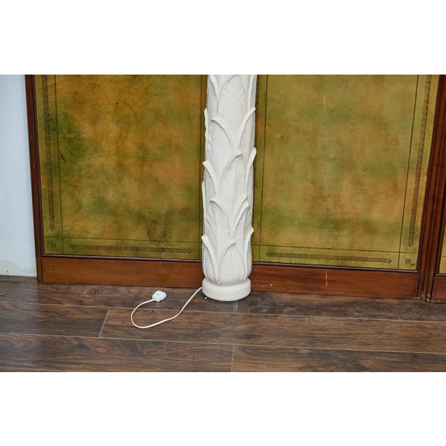 A pair of Hollywood Regency Dorothy Draper inspired palm tree form wall torchères from the Midcentury, wired for the USA....