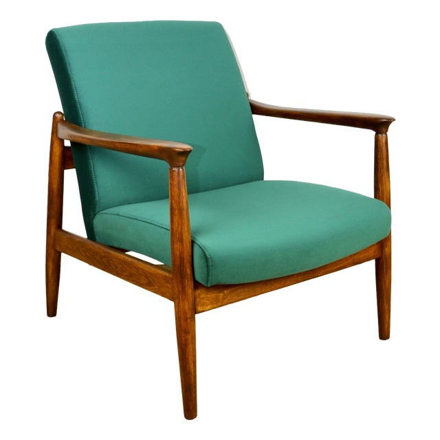 GFM-64 Lounge Chair in Green by Edmund Homa, 1970s For Sale