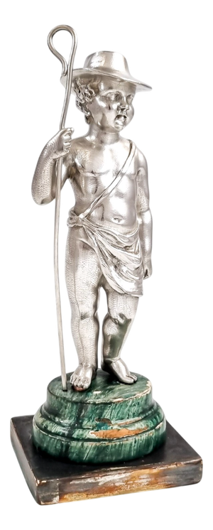 Sterling Silver Shepherd Boy Figure by Barnard, 1860s