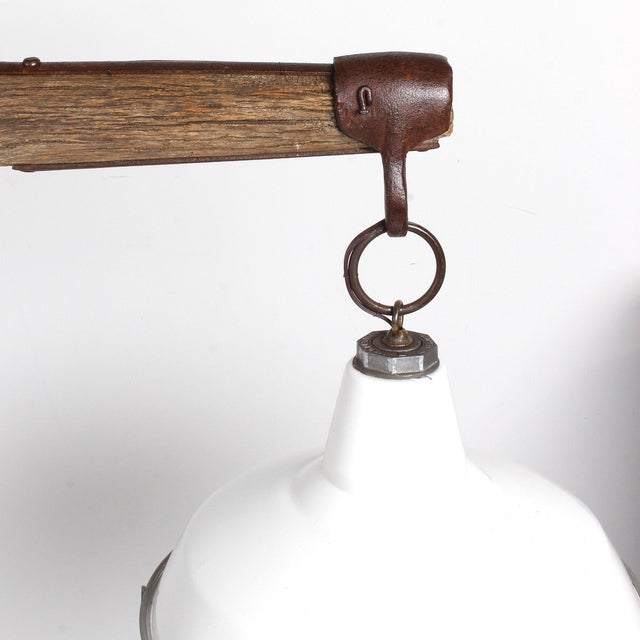 Vintage Industrial Pendants on Yoke Light Fixture Chairish