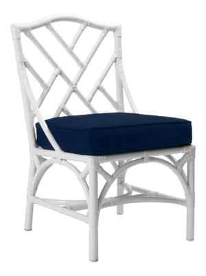 Chippendale Outdoor Side Chair - White