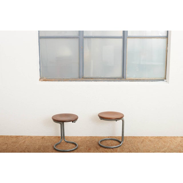 Poly Stool in Lacquered Mahogany by Gian Franco Legler for Aarea, 1978 For Sale - Image 9 of 10