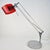 Metal Vintage Red and Chrome Table Lamp, 1980s For Sale - Image 7 of 14