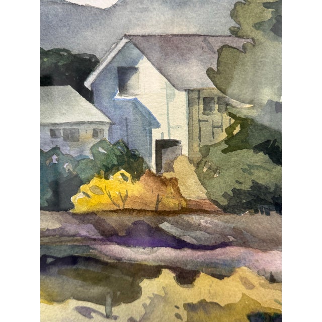 Charlotte Panton Rossi Home Place Framed Watercolor, Circa 1996 For Sale - Image 11 of 12