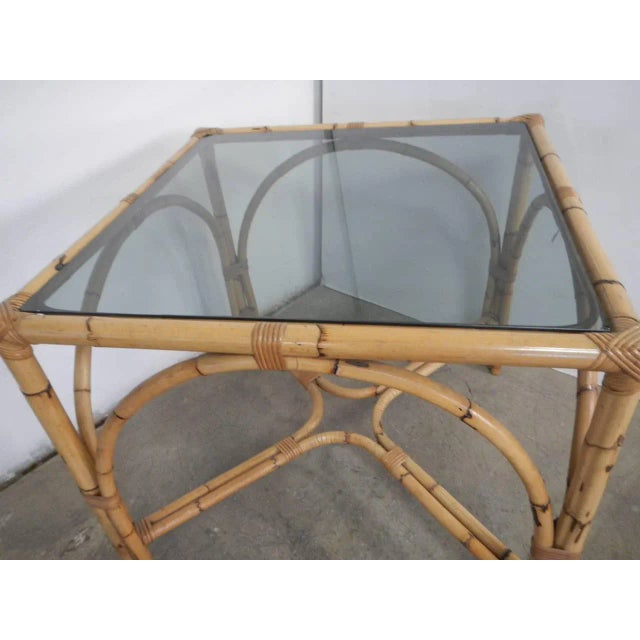 Rattan Table, Italy, 1970s For Sale - Image 3 of 12