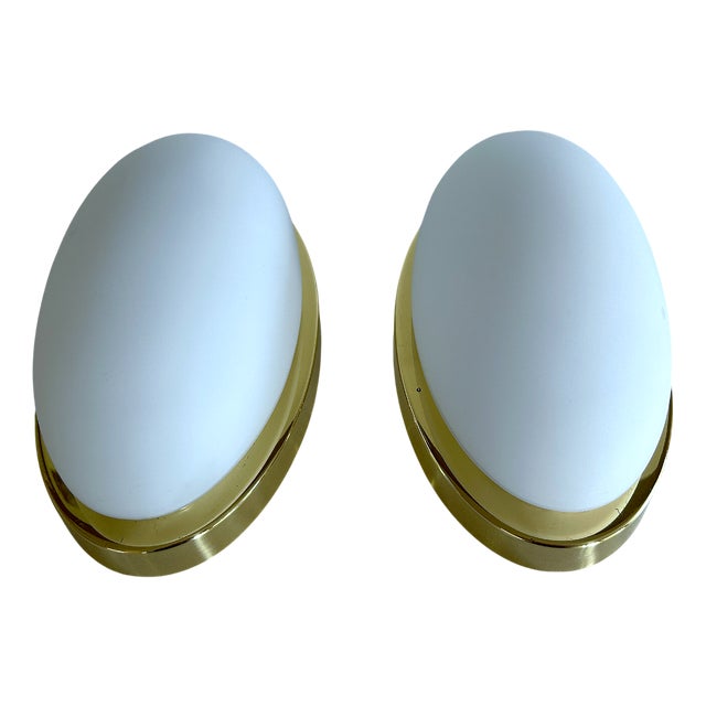 Vintage Glass Sconces from Limburg, Set of 2 For Sale