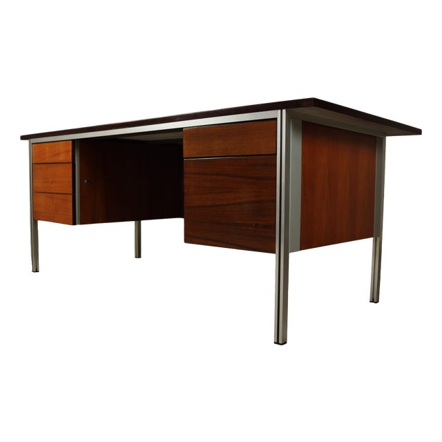 Selene Executive Desk from Ora Acciaio, Italy, 1970s For Sale