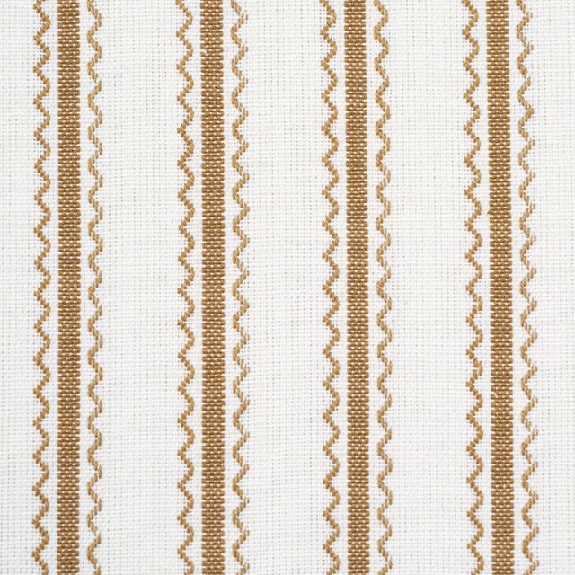 Modern SAMPLE - Schumacher X Mark D. Sikes Birdie Ticking Stripe Fabric In Neutral For Sale - Image 3 of 4