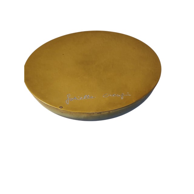 Antivento Ashtray with Brass Lid by Gabriella Crespi, Italy, 1960s For Sale - Image 6 of 17
