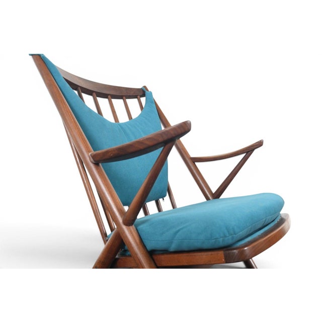 Bramin Møbler Mid 20th Century Attributed to Frank Reenskaug Model 182 Rocking Chair in Solid Afromosia For Sale - Image 4 of 10