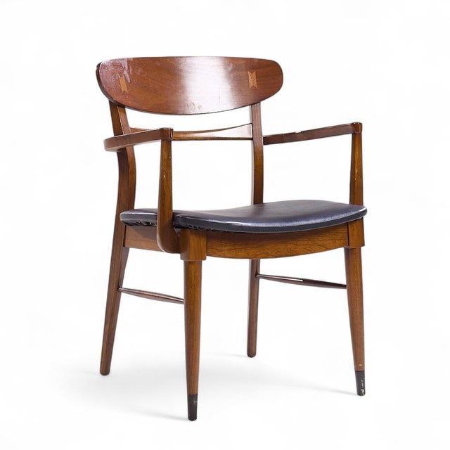 Lane Acclaim Mid Century Walnut Dining Chairs - Set of 6 For Sale - Image 10 of 14