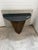Contemporary Contemporary Sculptural Corten Steel Console Table With Black Marble Top and Granite Back Panel For Sale - Image 3 of 9