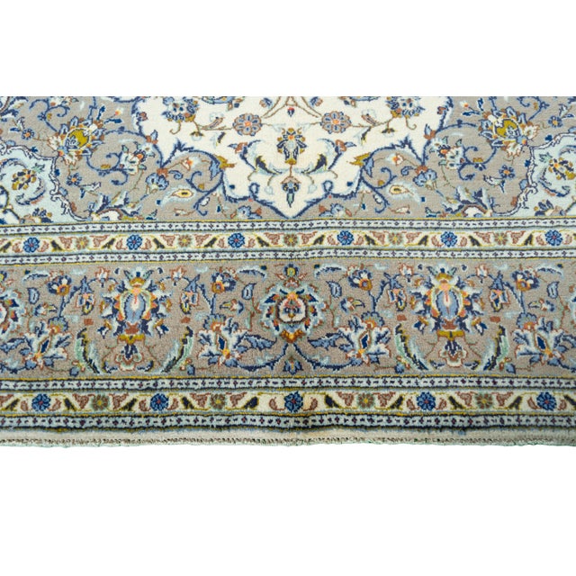 Beige Kashan Cork Oriental Rug in Beige For Sale - Image 8 of 13