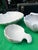 Up for consideration is a beautiful vintage trio of white ceramic shell style bowls. These would look lovely in your home,...