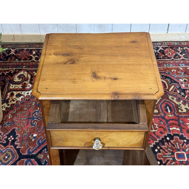 Brown Louis Philippe Bedside Table in Cherry Wood, 1800s For Sale - Image 8 of 14