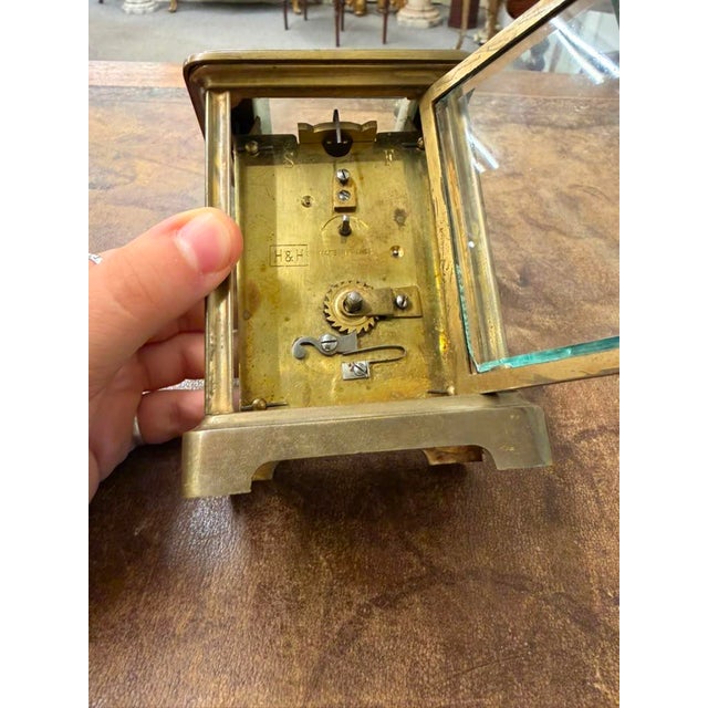 Brass French Late 19th Century Carriage Clock, Brass Case, Circa 1890 For Sale - Image 8 of 16