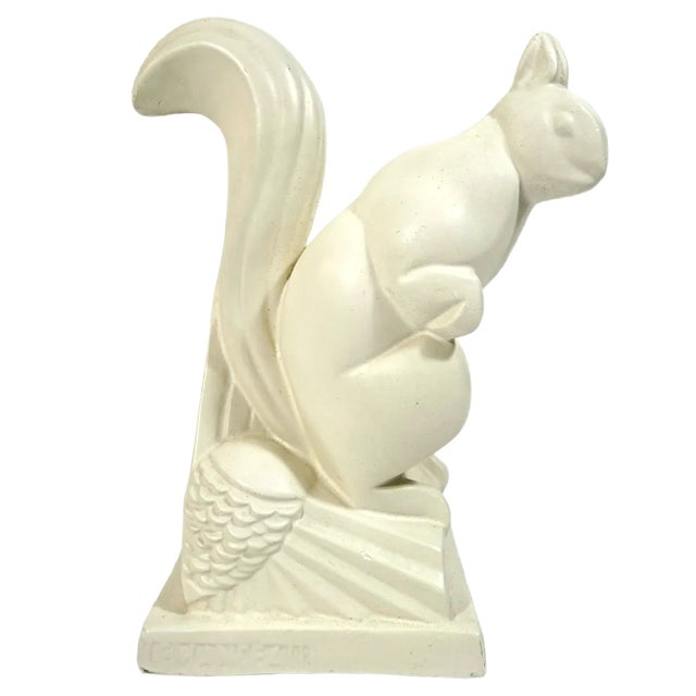 Vintage Art Deco Ceramic Squirrel by Charles Lemanceau For Sale