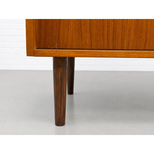 Mid Century Modern Teak Jr. Credenza | Danish Storage Entryway Cabinet, Circa 1960's For Sale - Image 10 of 15