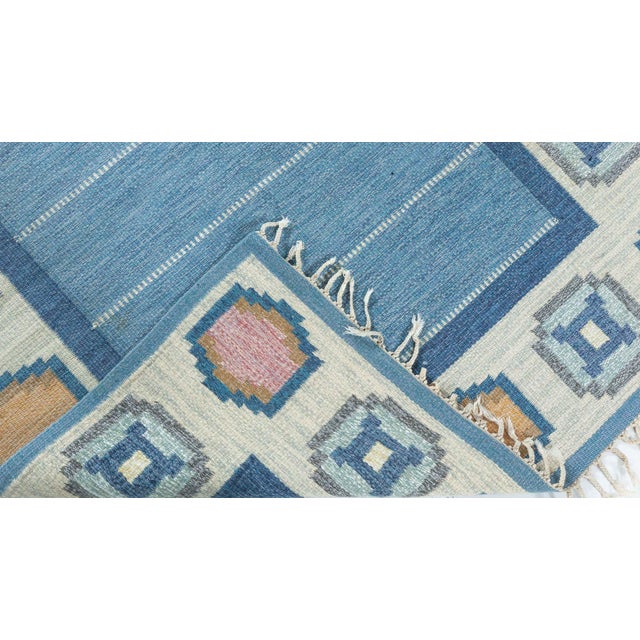Doris Leslie Blau Vintage Swedish Flat Woven Rug by Ingegerd Silow For Sale In New York - Image 6 of 7