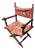 Antique Victorian Hunzinger Style Folding Chair Dog Heads Circus Needlepoint For Sale