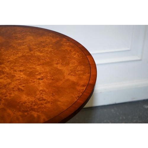 Wood Empire French Burr Walnut Side Table For Sale - Image 7 of 12
