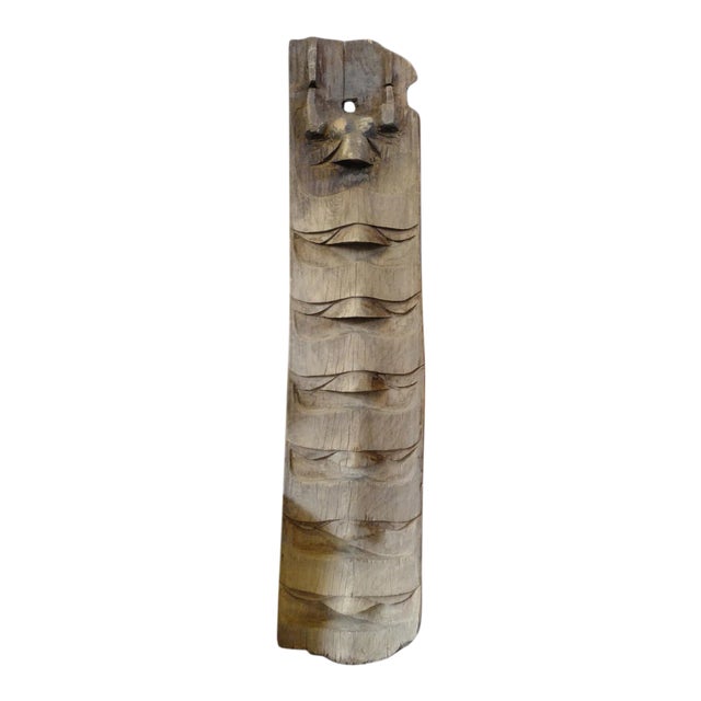 Antique Original Old Naga Sculptural House Post For Sale