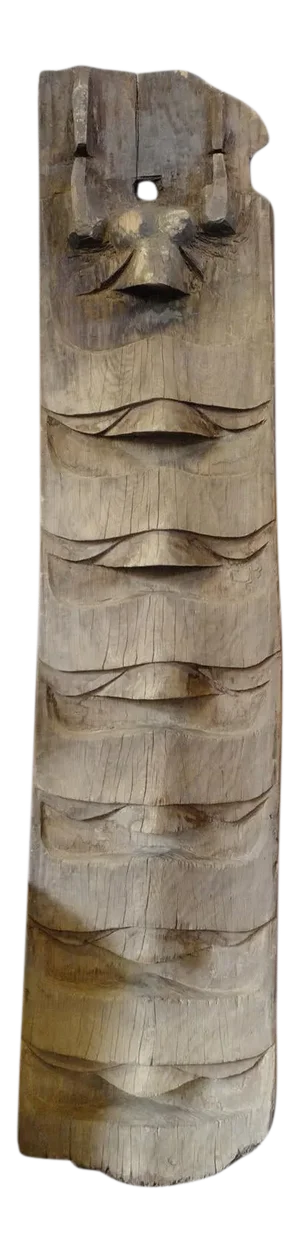 Antique Original Old Naga Sculptural House Post