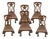 19th Century Queen Anne Walnut Dining Chairs – Set of 6 – Pierced Backs, Ball & Claw Feet For Sale