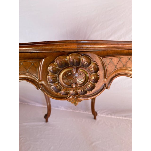 19th Century French Louis XV Style Walnut Table For Sale - Image 9 of 12