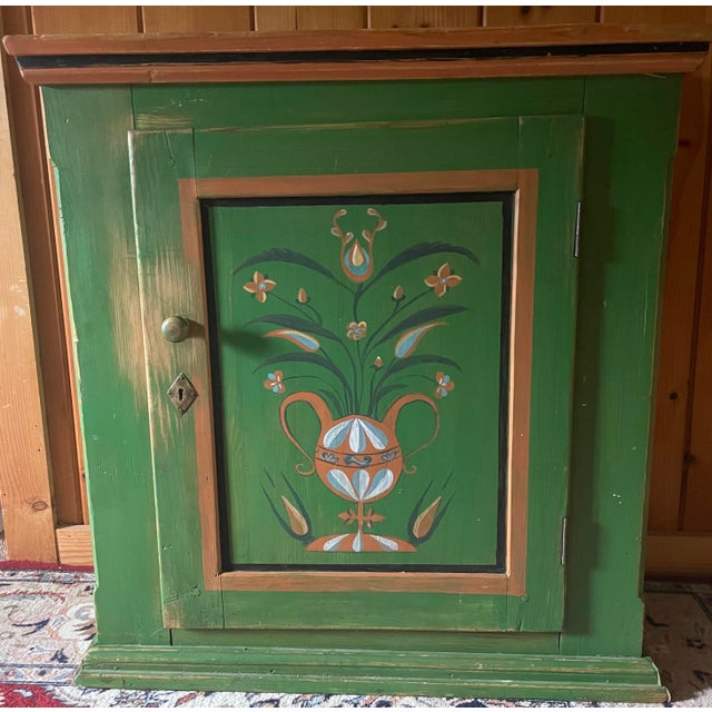 Antique Eastern European Hand Painted Cabinet For Sale - Image 4 of 4