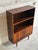 Brown Rosewood Bookcase With Two Shelves and Drop Front Door Denmark 1960s For Sale - Image 8 of 10