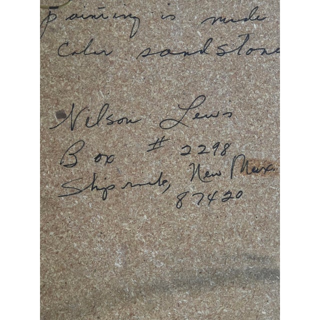 Vintage Nelson Lewis Navajo Sand Painting – "Thunders and Water Monster" (24" x 24") A museum-quality, large-scale...
