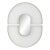Encase Modern White Oval Mirror For Sale
