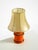 1960s 1960s Orange Ceramic Table Lamp with Cocoon Shade | Made in Italy For Sale - Image 5 of 18