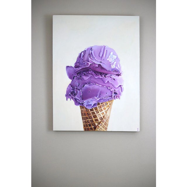 Early 21st Century "Cream" Contemporary Photorealist Still Life Oil Painting on Wood Panel by Contemporary Fine Artist m.e. For Sale - Image 5 of 8