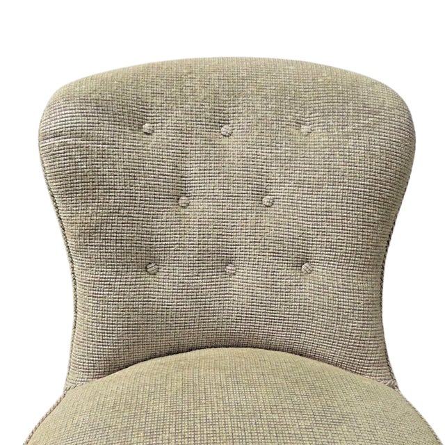 Mid-Century Modern Pair of Armless Slipper Lounge Side Chairs For Sale - Image 3 of 11
