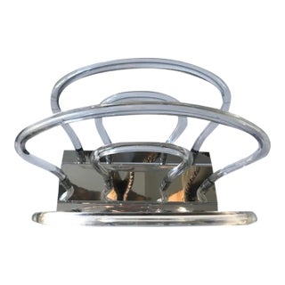 1950s Mid Century, Hollywood Regency Lucite and Chrome Magazine Rack by Dorothy Thorpe For Sale