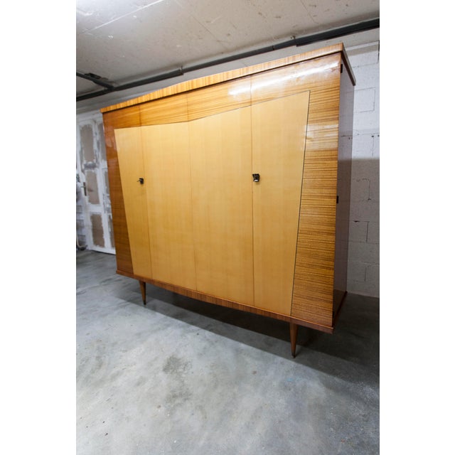 Scandinavian Wardrobe in Light Varnished Wood, 1960s For Sale - Image 10 of 18