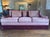 Dusty Rose Velvet Sofa With Samuel & Sons Burgundy Brush & Bullion Fringe Trim For Sale - Image 10 of 10