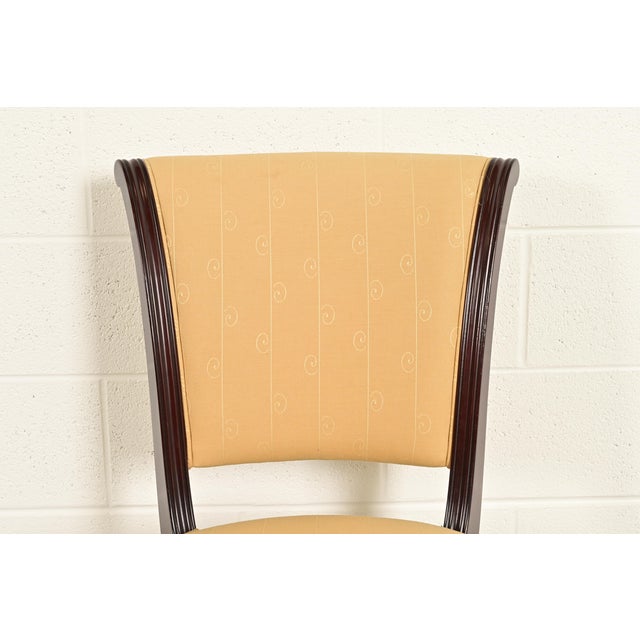Barbara Barry for Baker Furniture Modern Regency Mahogany Side Chairs or Dining Chairs, Pair For Sale In South Bend - Image 6 of 14
