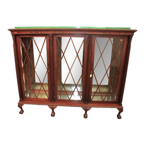 1930s Antique Mahogany Bookcase Display Cabinet or Bookcase