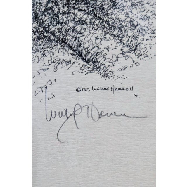 1975 Willard Harrell Signed Print Pair – Rustic Farm Life, Framed (Expressions Studio, Metairie La) For Sale - Image 4 of 8