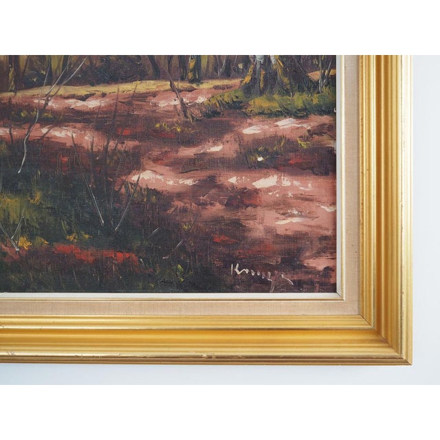 Scandinavian Artist, The Deep in the Forest, 1970s, Oil on Canvas, Framed For Sale - Image 7 of 14